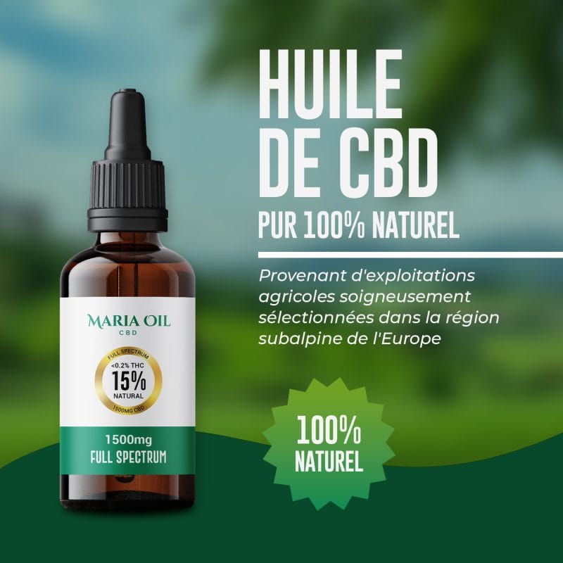 Huile de CBD 15% (1500mg) Spectre Complet – Image 2