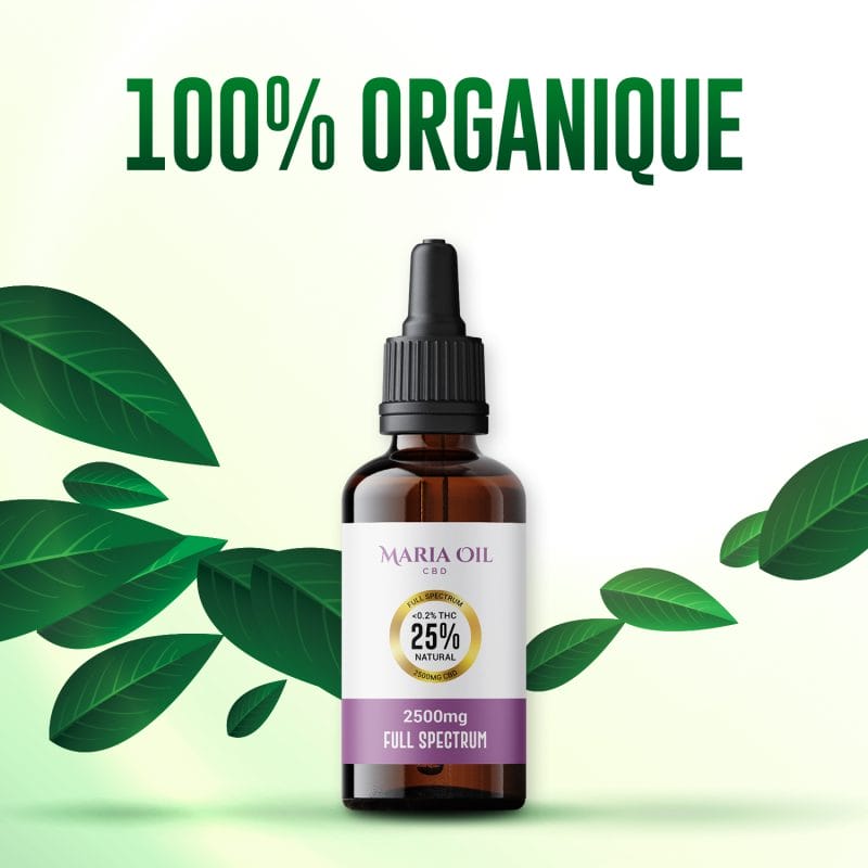 Huile de CBD 25% (2500mg) Spectre Complet – Image 3