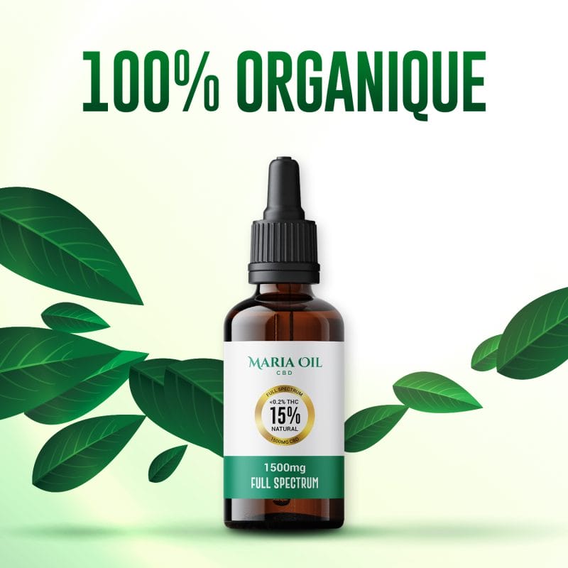 Huile de CBD 15% (1500mg) Spectre Complet – Image 3
