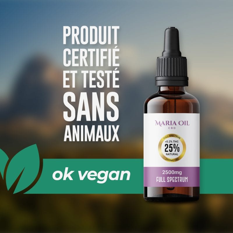 Huile de CBD 25% (2500mg) Spectre Complet – Image 4