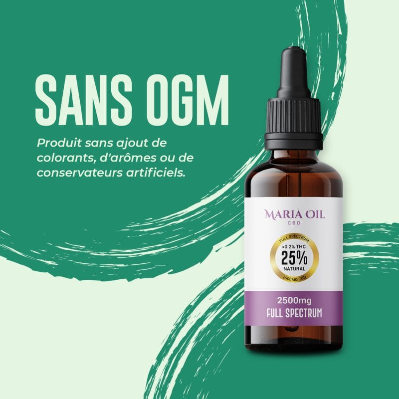 Huile de CBD 25% (2500mg) Spectre Complet – Image 5