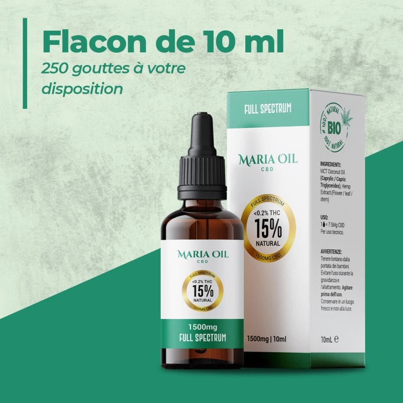 Huile de CBD 15% (1500mg) Spectre Complet – Image 6